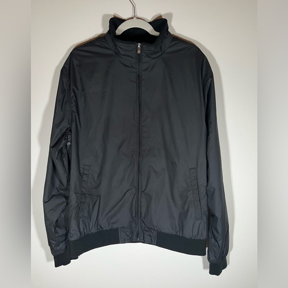 Peter Millar Harrington black softshell golf bomber jacket vintage sz XL retro - Picture 1 of 12